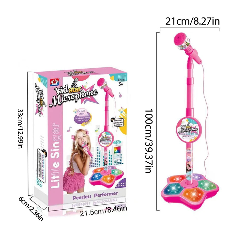 Kids Karaoke Microphone with Adjustable Stand – Musical Toy for Singing & Play