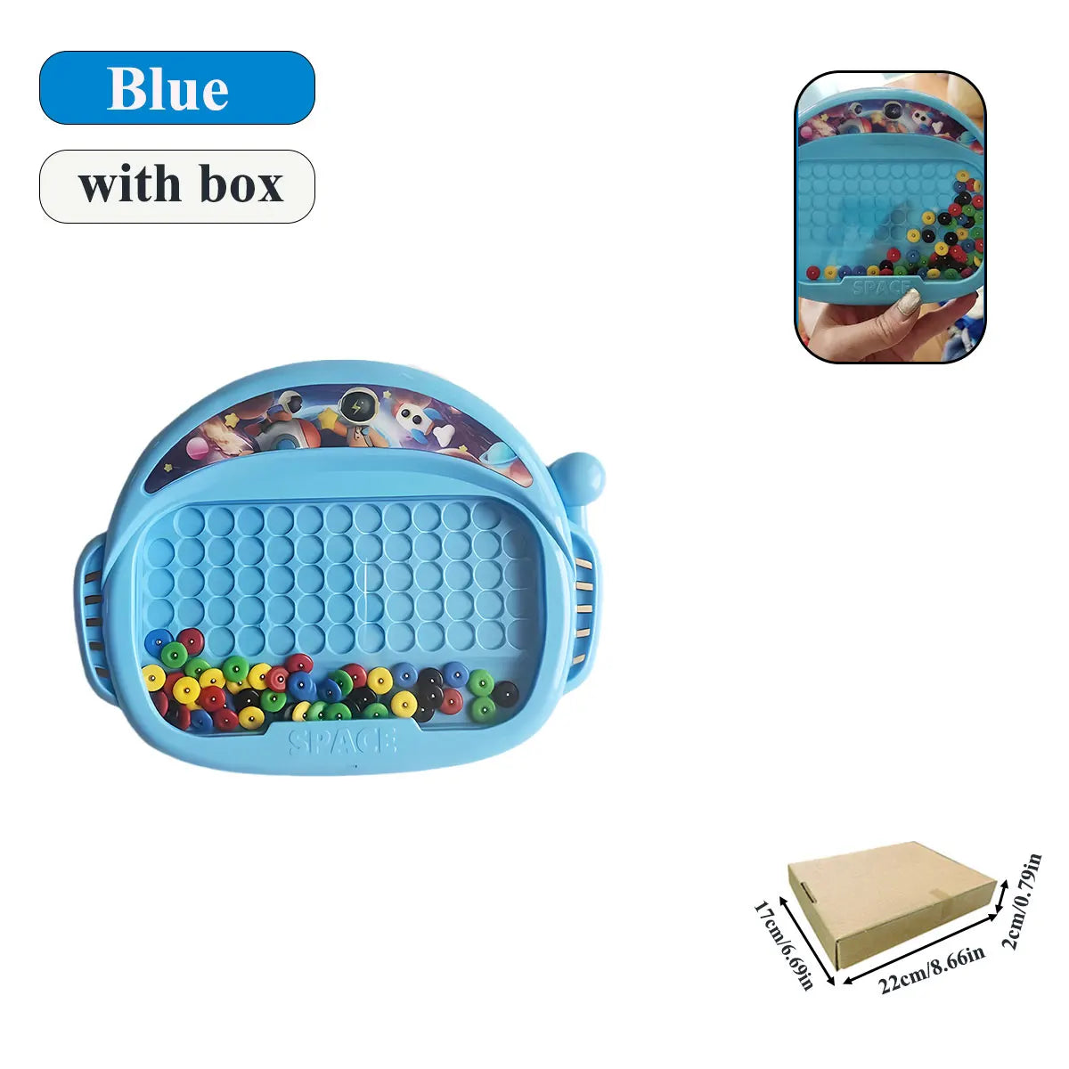 Magnetic Doodle Board with Pen & Beads – Educational Drawing Toy for Kids (Ages 3–8)