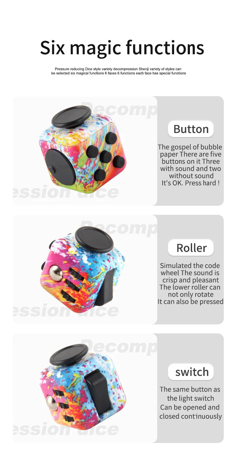 Infinity Fidget Cube – Stress Relief Toy for Kids & Adults