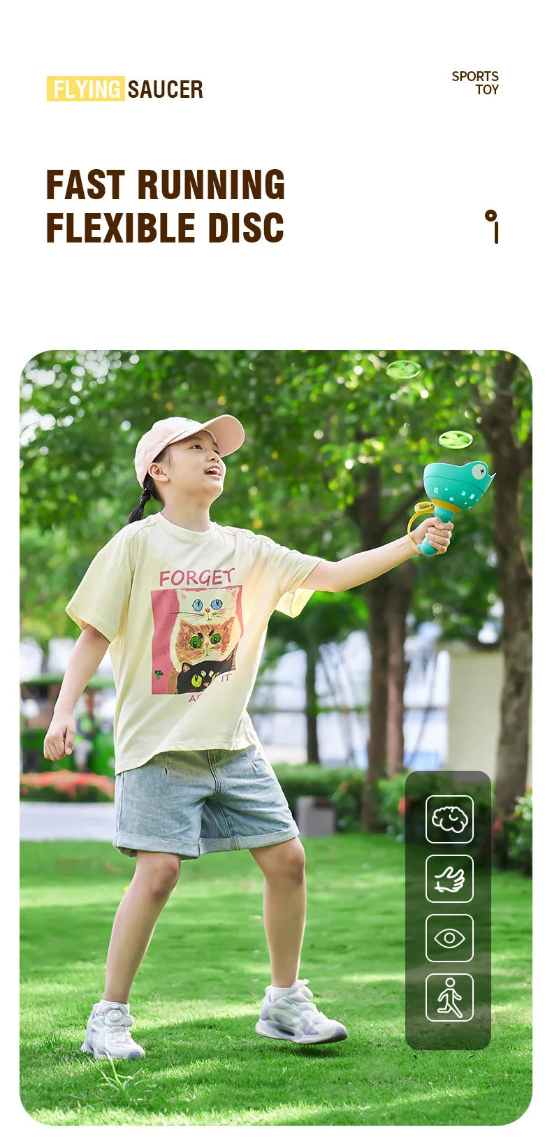 Flying Saucer Disc Launcher – UFO Throw & Catch Outdoor Game for Kids