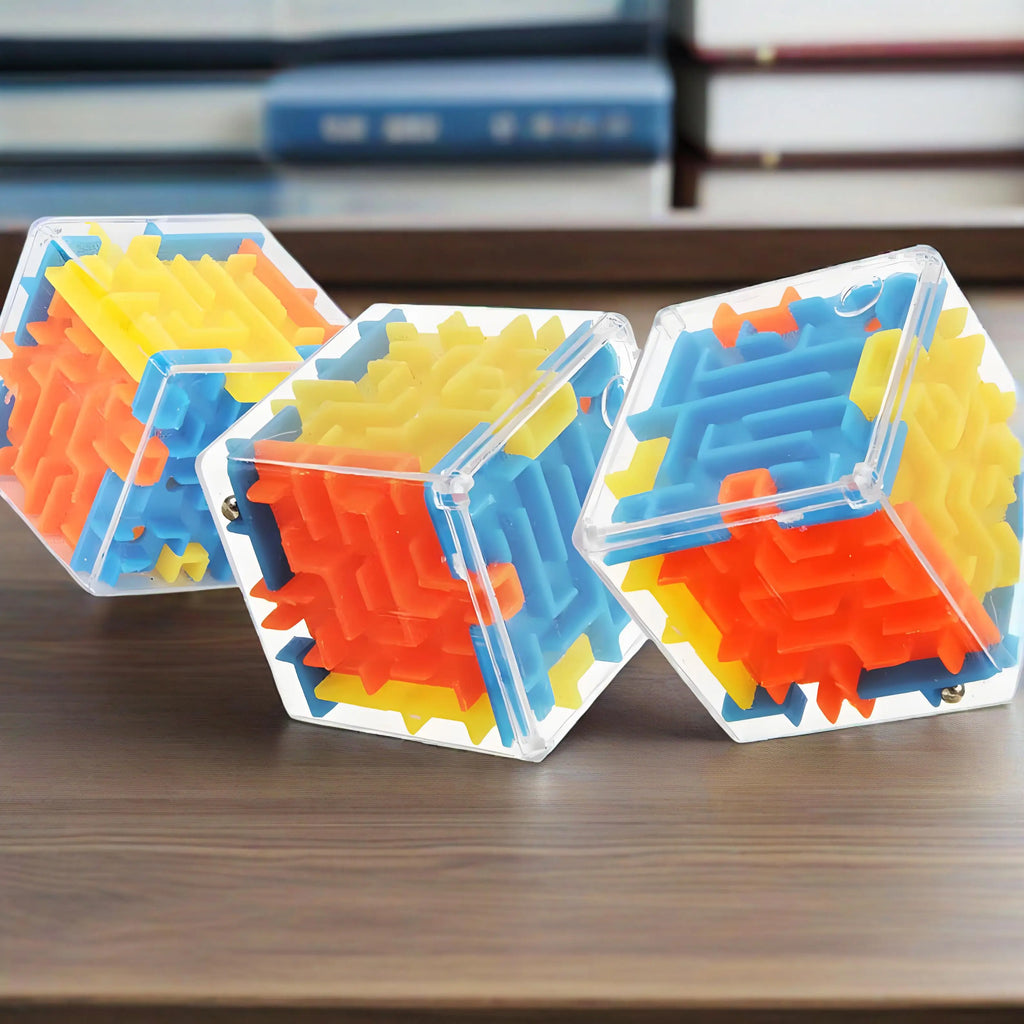 Mini 3D Maze Cube – Six-Sided Rolling Ball Puzzle Toy