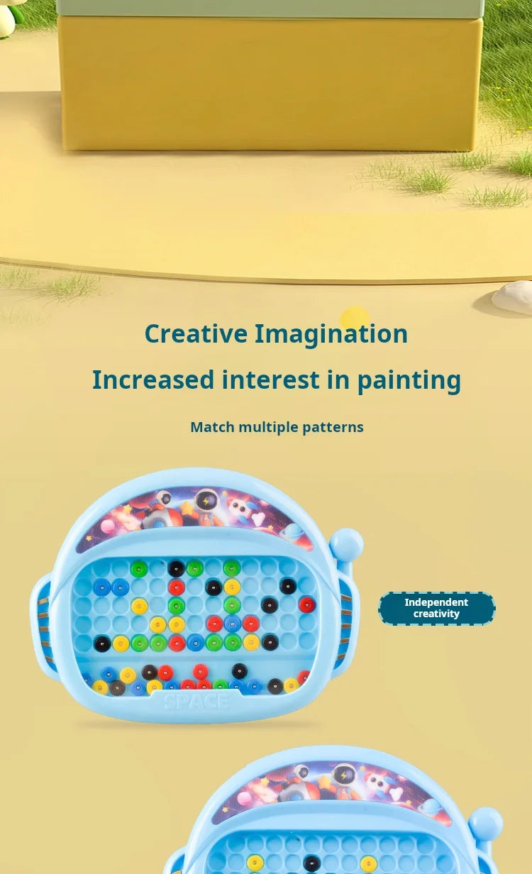 Magnetic Doodle Board with Pen & Beads – Educational Drawing Toy for Kids (Ages 3–8)