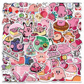 65-Piece Kirby Cartoon Sticker Pack – Kawaii Anime Decals for Kids & Collectors
