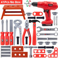 Kids Pretend Tool Kit – 38/41 Piece Construction Play Set with Optional Electric Drill