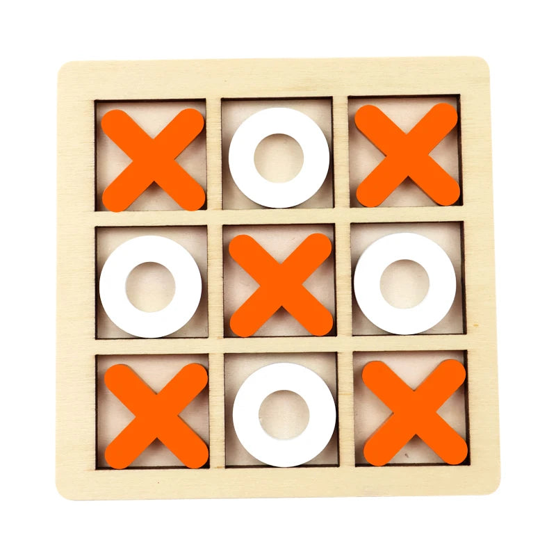 Classic Wooden Tic Tac Toe Game