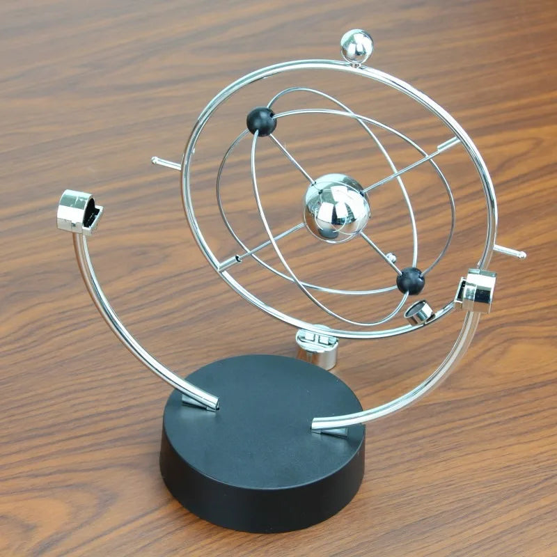 Celestial Orbital Desk Ornament – Galaxy Perpetual Motion Kinetic Sculpture