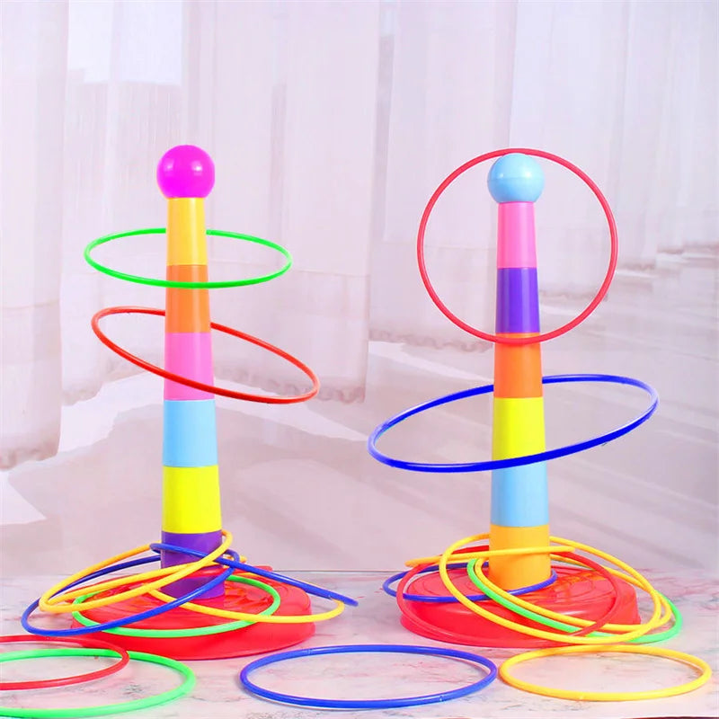 Ring Toss & Stacking Game – 2-in-1 Interactive Toy for Kids & Families
