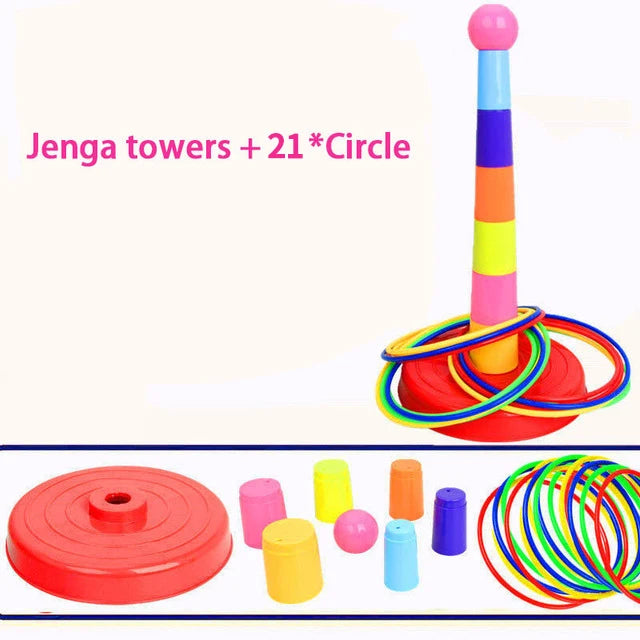 Ring Toss & Stacking Game – 2-in-1 Interactive Toy for Kids & Families