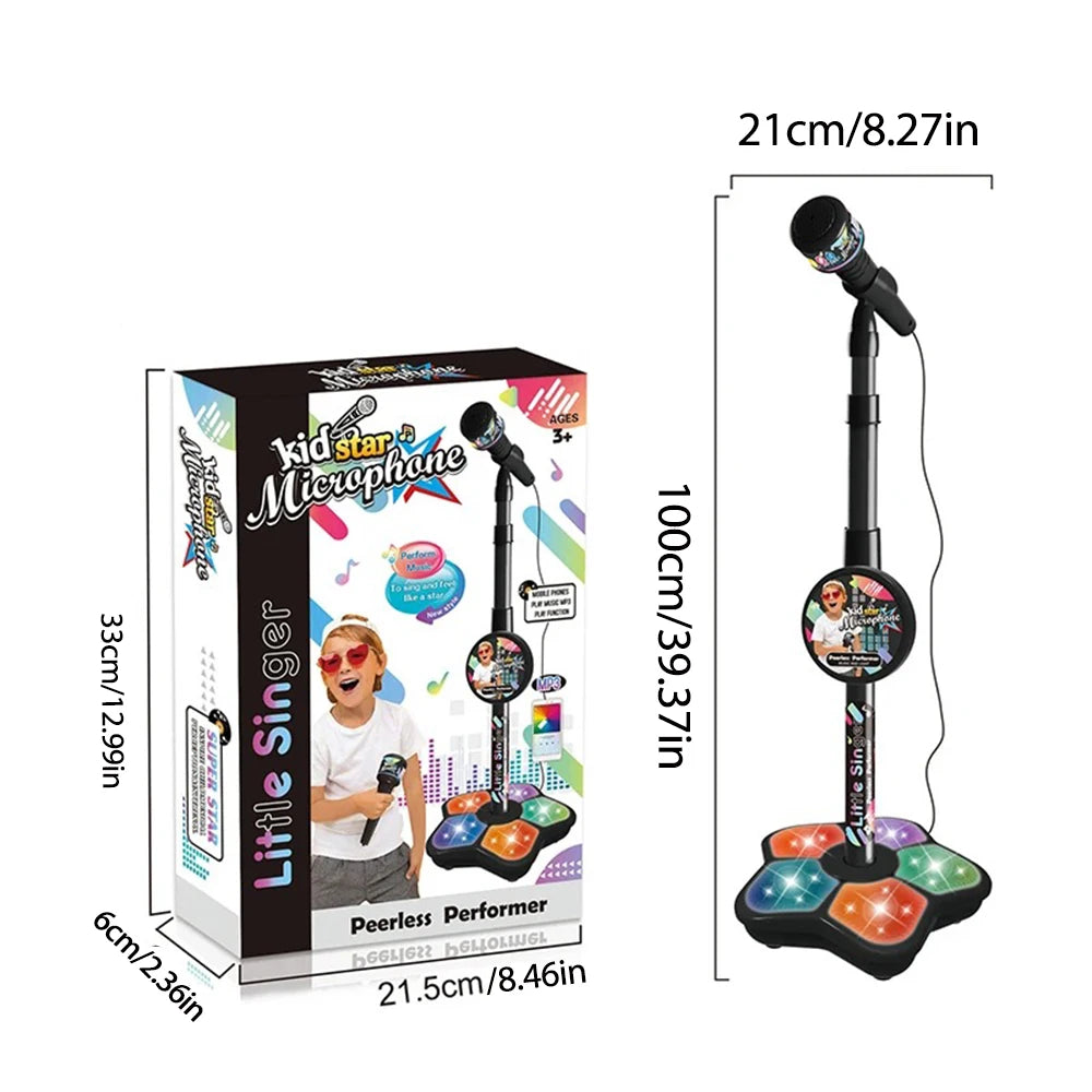 Kids Karaoke Microphone with Adjustable Stand – Musical Toy for Singing & Play