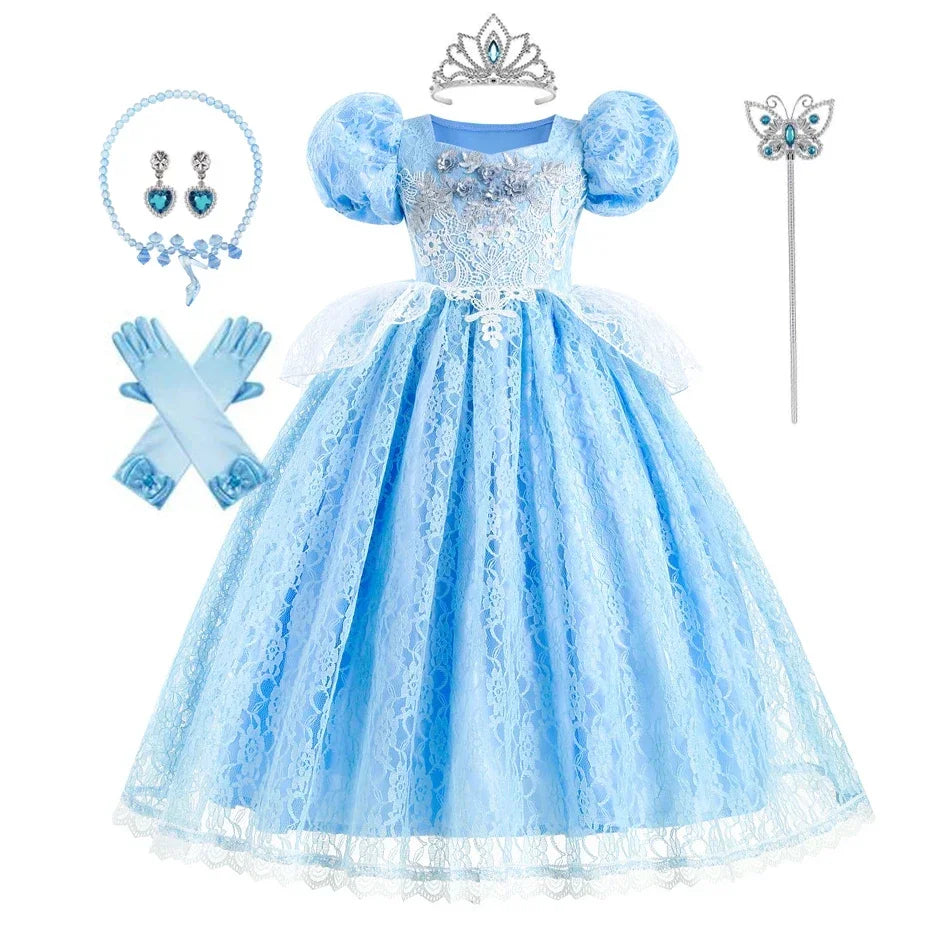 Cinderella Princess Dress for Girls – Party, Cosplay & Birthday Costume